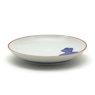 銘々皿5客セット 三寸丸 染付瓢箪／上出長右衛門窯（かみでちょうえ